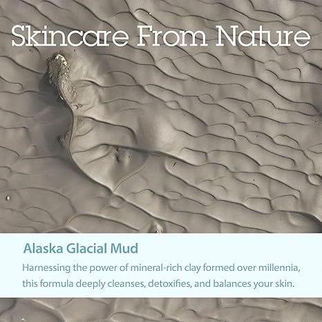 Harness the natural skincare benefits of Alaska Glacial Mud with this pore-cleansing mask, which detoxifies, balances, and deeply cleanses your skin.